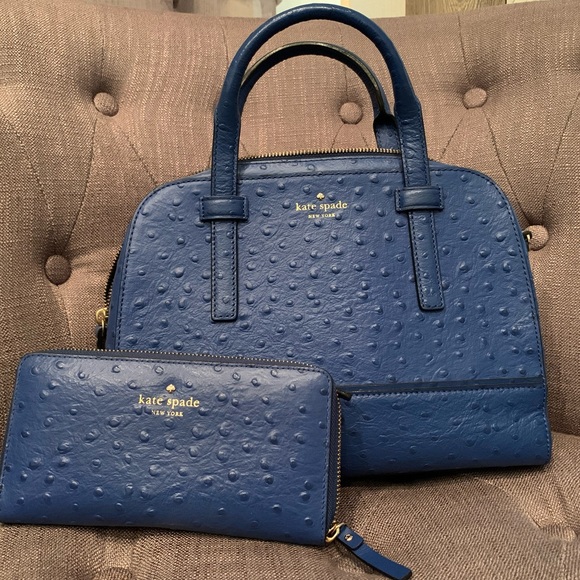 Kate Spade ostrich Felix satchel and Neda wallet - Picture 5 of 5